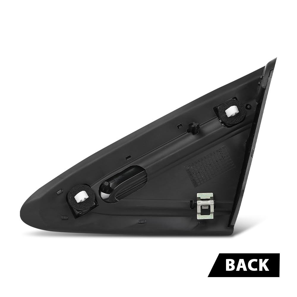 G-PLUS Front Right Side Fender Molding Trim Part Mirror Corner Triangle Trim View Mirror Flag Applique Panel Cover Compatible with Cadillac XTS 2013-2019 22955948 Chrome and Black