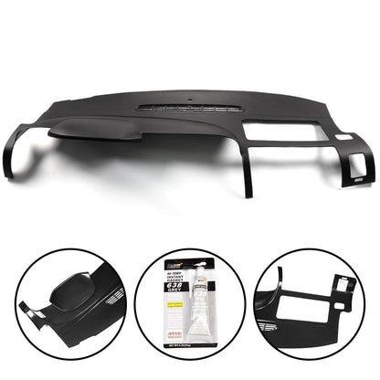 G-PLUS TPE Dash Cover Compatible with Chevy Silverado (LS, LT, WT, Base)/ GMC Sierra (SL, SLE, WT, Base) 2007-2013 Black