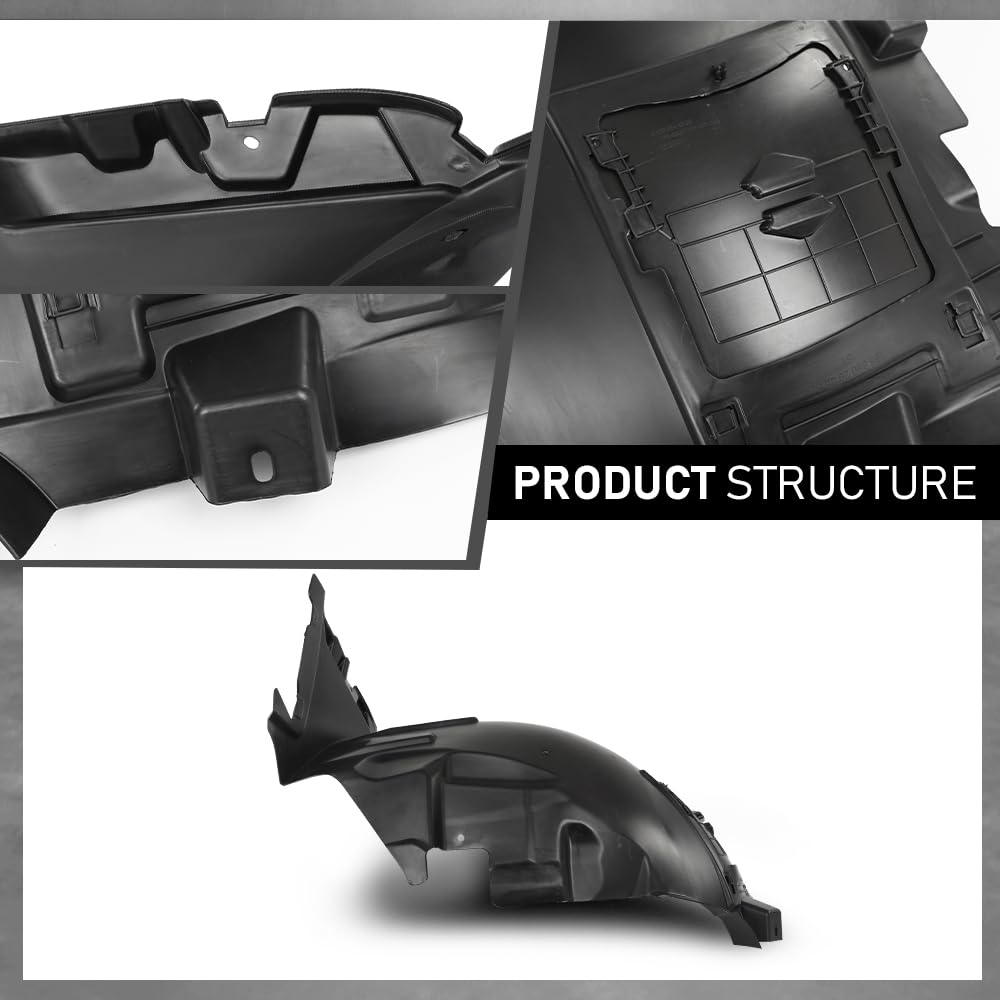G-PLUS Front Passenger Side Forward Fender Liner Fit Benz GLE300d 2016,Fit Benz GLE350/GLE400 2016-2019,Fit GLE43/GLE450 AMG 2016-2019,Fit GLE550/GLE550e 2016-2018 1668802905, MB1249187