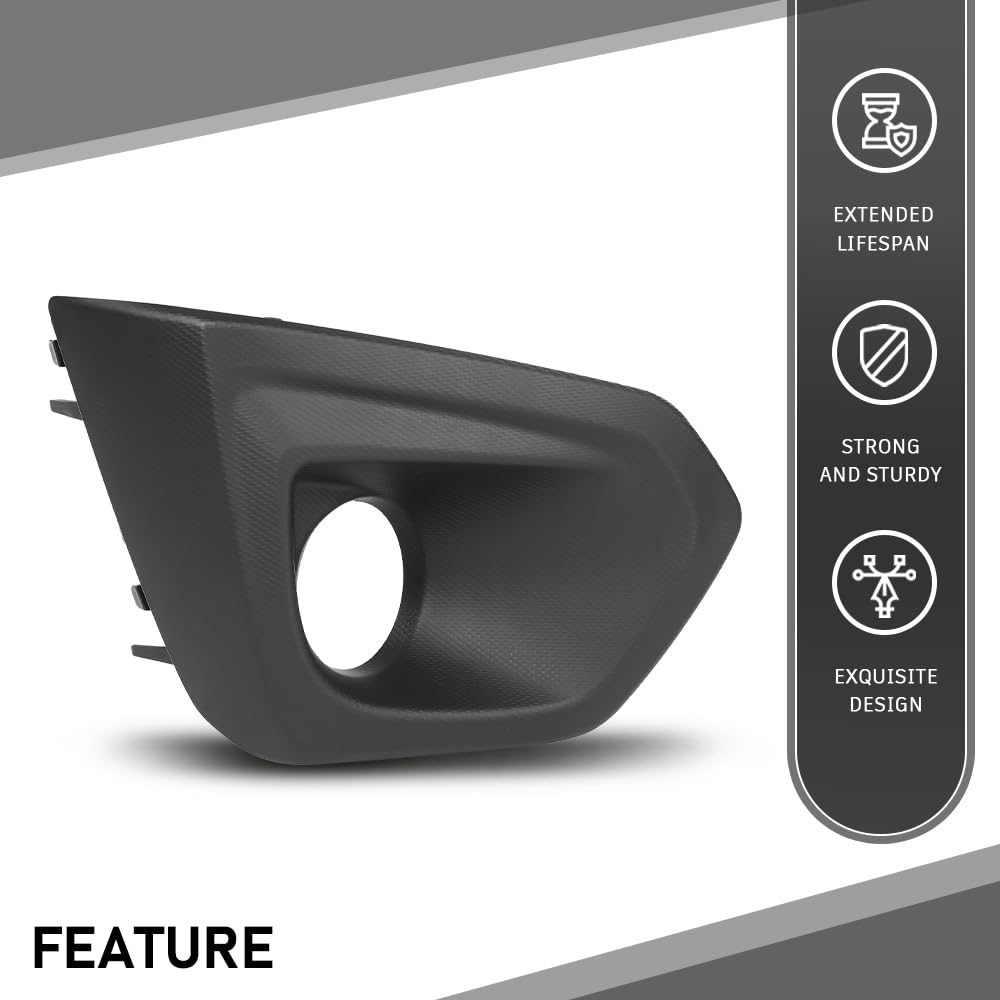 G-PLUS Front Right Fog Light Bezel Cover W/Hole, Compatible with Subaru Impreza 2012-2014, Passenger Side, 57731FJ000