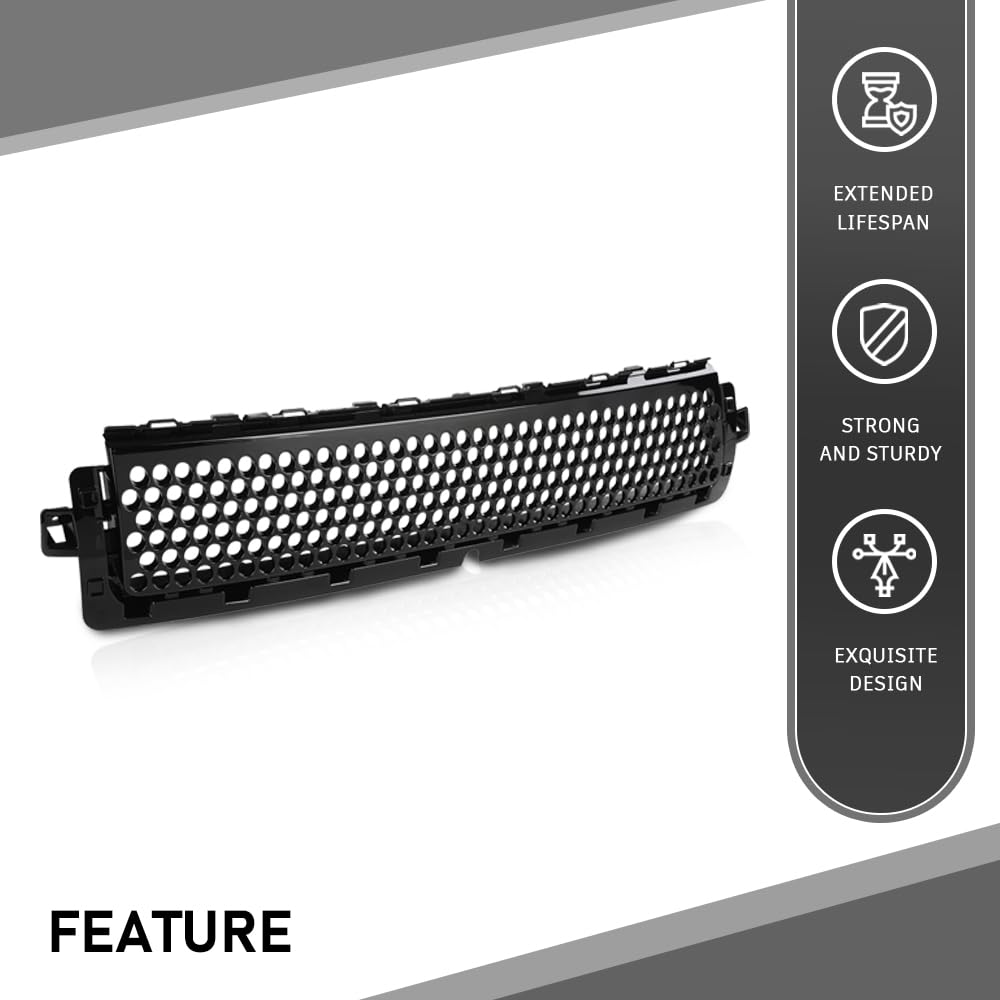 G-PLUS Front Bumper Lower Grille Compatible with Land Rover Defender 90 110 130 2020-2024 Glossy Black Grill LR133561, LR129440, L8B217H750BA