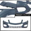 G-PLUS Bumper Cover Fascia Front, Compatible with Benz GLK250 Bluetec 4Matic 2013-2015, Fit Benz GLK350 (submodel: 4Matic, Base) 2013-2015,Fit for Models Without AMG Styling Package 2048802049