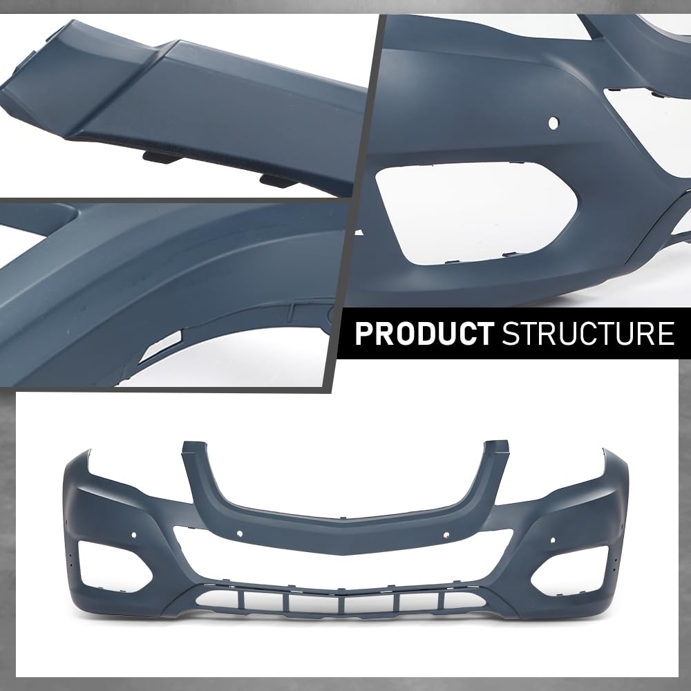 G-PLUS Bumper Cover Fascia Front, Compatible with Benz GLK250 Bluetec 4Matic 2013-2015, Fit Benz GLK350 (submodel: 4Matic, Base) 2013-2015,Fit for Models Without AMG Styling Package 2048802049