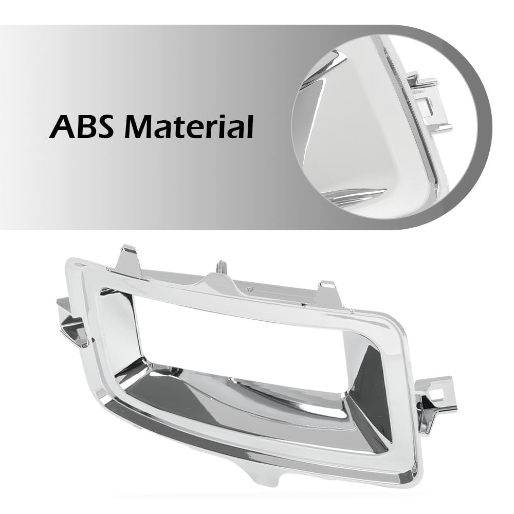 G-PLUS Fog Light Trim Set Compatible with Chevy Silverado 1500 High Country, LT, LTZ, WT 2014-2015/ Silverado 1500 LS, SSV 2015 Left&Right Chrome Silver 22944879, 22944880