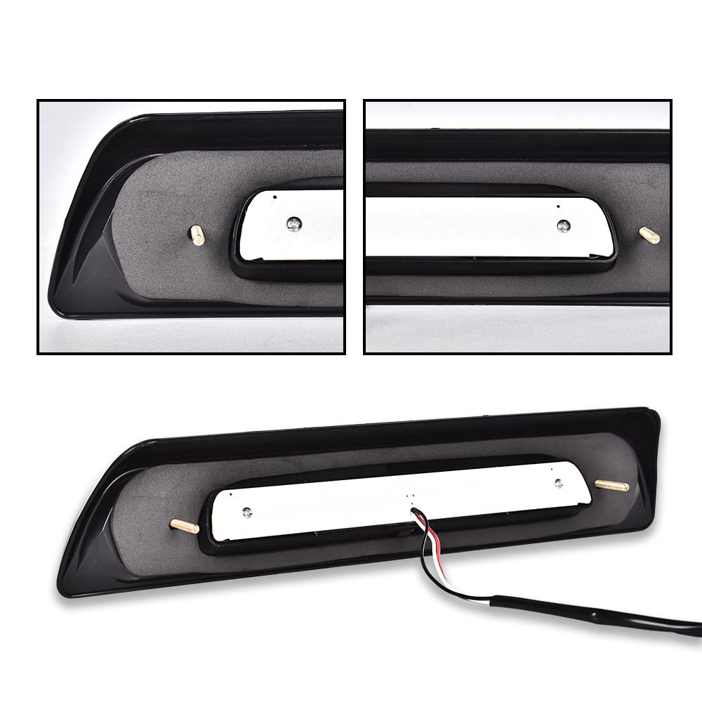 G-PLUS LED 3rd Third Brake Light Compatible with Toyota Tundra 2007-2018 Third High Mount Brake Tail Light Rear Brake Stop Tail Light Replace For# 81570-0C050(White Lens Black Base)