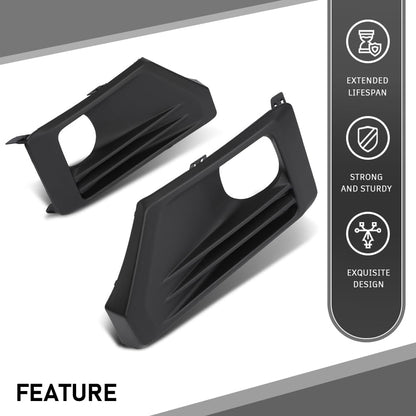 G-PLUS Bumper Fog Lights Lamps Bezels Cover Pair Compatible with Toyota RAV4 Adventure 2019-2022,Fit Toyota RAV4 TRD Off-Road 2020-2023 521280R170, 521270R170, TO1038226, TO1039226 Black