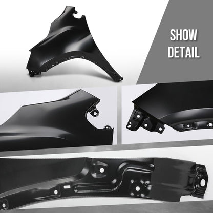 G-PLUS Front Right Passenger Side Fender Assembly Compatible with Chevy Trax 2017-2022 GM1241403, 42334474 Black