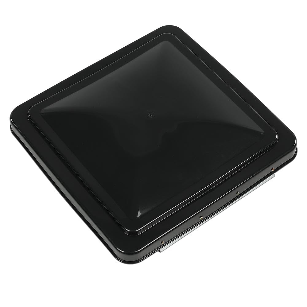 G-PLUS Replacement 14" x 14" Roof Vent Cover Camper RV Trailer Fit for Ventline pre-2008 and Elixir Style Pin 1994 and Newer Black 1pcs,Accessories is not assembled