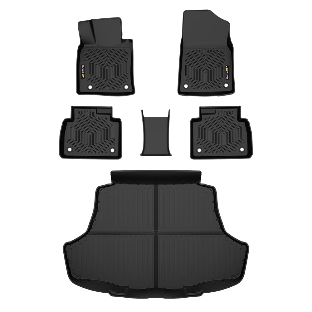 G-PLUS TPE Floor Mats Fit Toyota Camry FWD 2018-2024 6 PCS Black