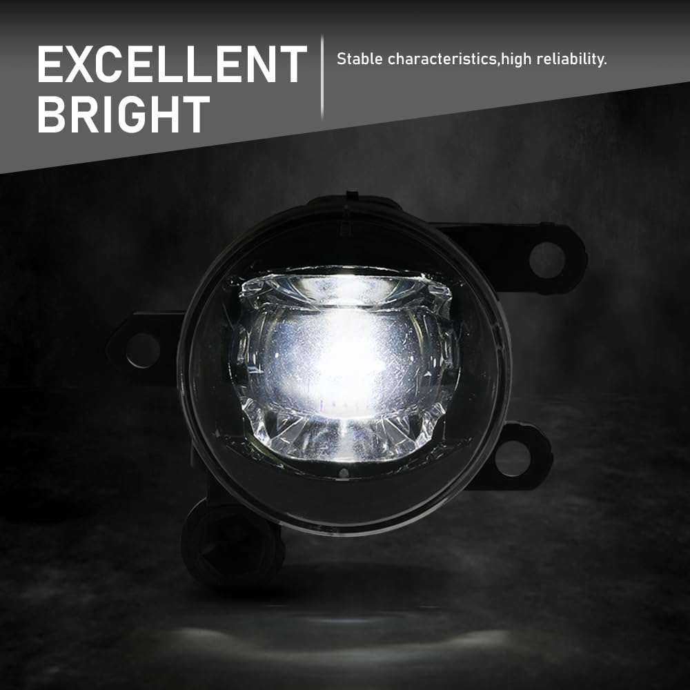 G-PLUS Left LH Driver LED Fog Light Compatible with Volvo XC40 2018-2020 Fit Polestar 2 2021-2023 31689174 Black