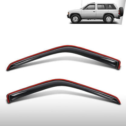 G-PLUS in-Channel Rain Guards 2pcs Compatible with Nissan Pathfinder 1987-1990 Compatible with Nissan Pickup 2-Door Regular Cab 1987-1997 Smoke