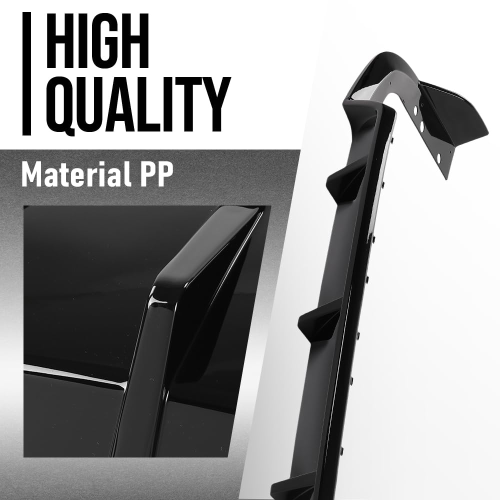 G-PLUS Rear Diffuser Compatible with BMW G05 X5 LCI M Sport Package Only 2019 2020 2021 2022 2023 2024 2025, Not Fit M Competition Rear Bumper Lip Diffuser Glossy Black