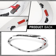 G-PLUS Headlight Bezel for Mini Cooper Countryman Paceman 2011-2016 Silver Additional Angle