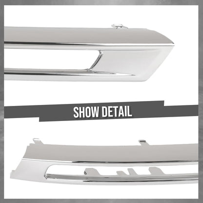 G-PLUS Pair Left Right Fog Light Chrome Trim Cover Compatible with Benz W166 ML-Class ML350 2012-2015 1668850774, 1668850874 Silver