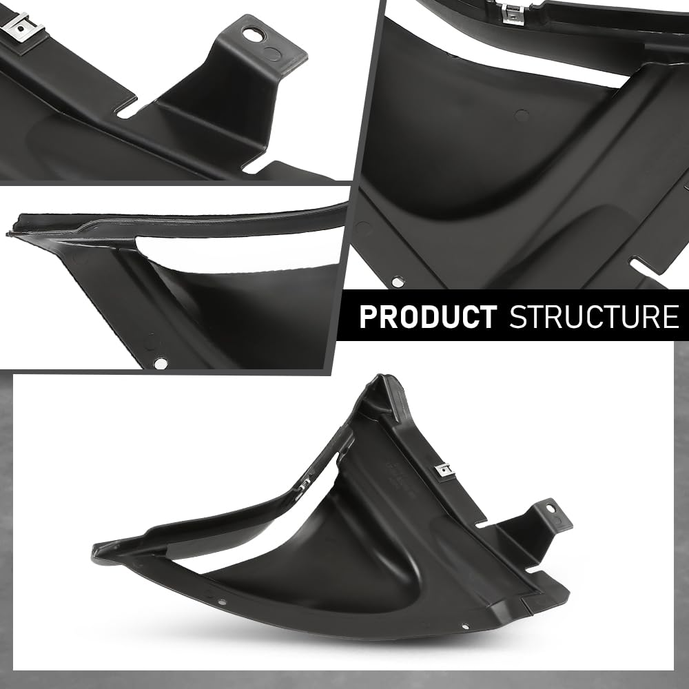 G-PLUS Front Right Fender Liner Inner Assembly, Compatible with BMW 740i 740Li 750i 750Li 2007-2012, Passenger Side, 51757185006