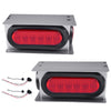 G-PLUS LED Red Lens Trailer Steel Housing Box Compatible with Trailer/Truck W/ 6" Oval Tail Light & 2" Marker Lamp Tail Lamp Luces TraserasAssembly