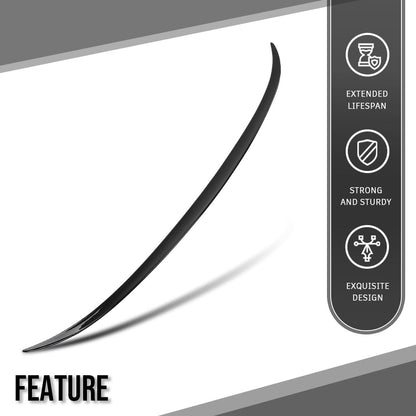 G-PLUS Rear Trunk Spoiler Wing Compatible with BMW F10 5 Series 4 Door Sedan Model 2011 2012 2013 2014 2015, Fit BMW F10 M5 Sedan 2011 2012 2013 2014 2015, Not Fit Wagon Model Glossy Black