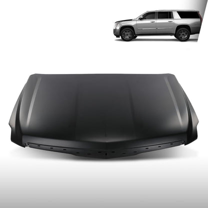 G-PLUS Front Hood Panel Primed Aluminum Compatible with Cadillac Escalade 2015-2019 Black