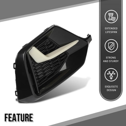 G-PLUS Rear Left Bumper Garnish Cover Compatible with Honda Civic Hatchback 2020 2021 71518-TGG-A50ZB, 71518 TGG A50ZB Black