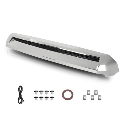 G-PLUS Hood Bulge Molding Compatible with Toyota Tundra 2014-2021 Front Upper Grille Hood Scoop Chrome TO1231102 76180-0C030