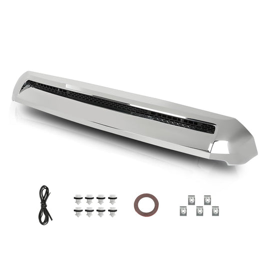 G-PLUS Hood Bulge Molding Compatible with Toyota Tundra 2014-2021 Front Upper Grille Hood Scoop Chrome TO1231102 76180-0C030