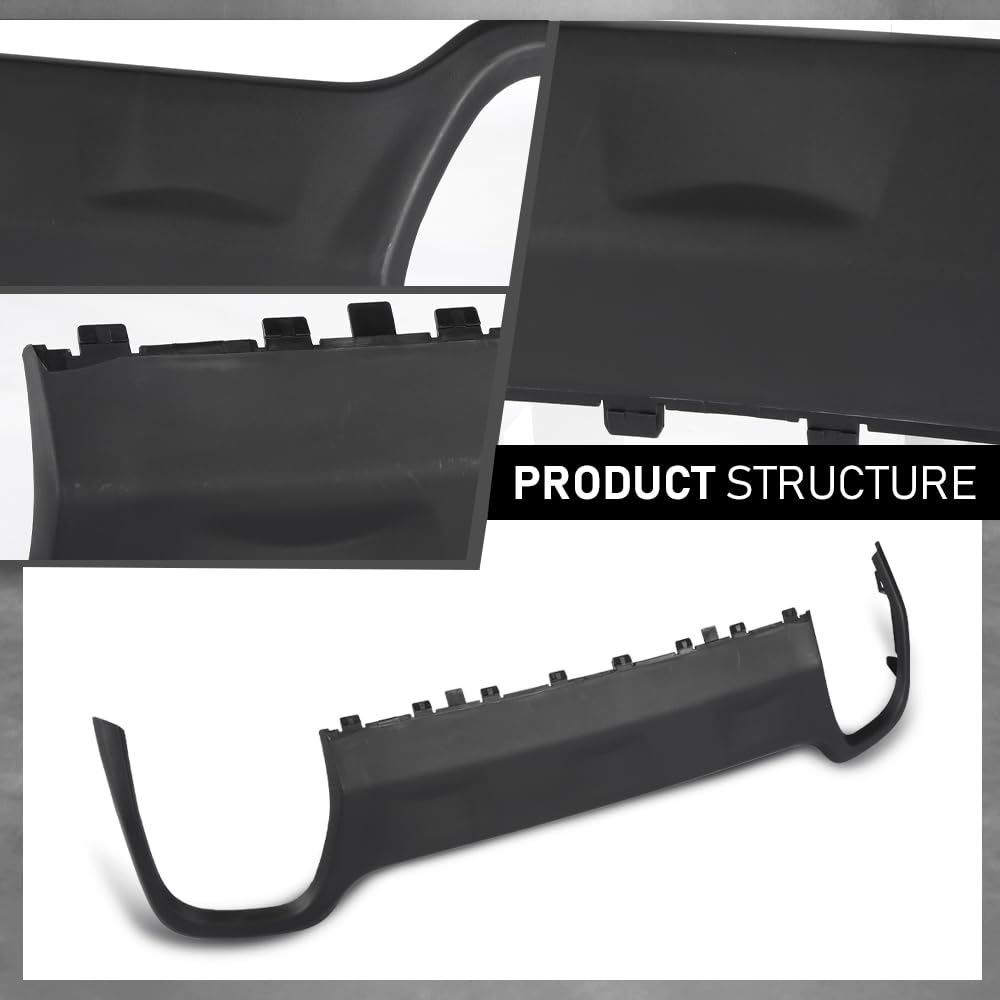 G-PLUS Rear Air Dam Deflector Lower Valance Apron Compatible with Jeep Cherokee 2015-2018 68236953AA CH1195128