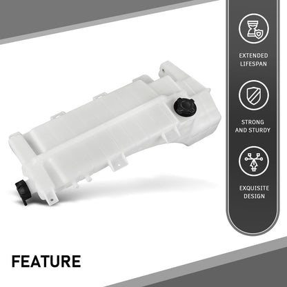 G-PLUS Radiator Coolant Overflow Bottle Tank Reservoir Compatible with Volvo VHD/VNL/VNM 2008-2017 603-5505, HVA02866, 20881604, 20968795, 21000194, 21038101, 21067134, 21074555 White