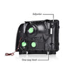G-PLUS LED Headlights Assembly Compatible with Ford F250 F350 F450 F550 Super Duty 2005 2006 2007, Headlamps DRL BAR Point Style Clear Lens Black Housing Clear Reflector,faros delanteros