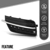 G-PLUS Left Driver Side Front Bumper Fog Light Lamp Grille Compatible with Volvo XC90 2016 2017 2018 2019 313830440, VO1038108 Chrome Black