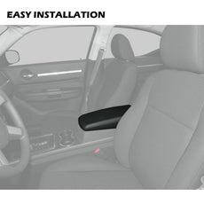 G-PLUS Center Console Cover for Dodge Charger 2008-2010 Black Leather Front View
