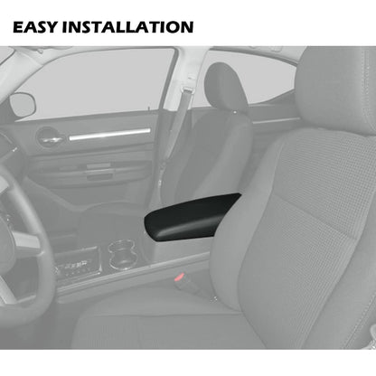 G-PLUS Center Console Cover Compatible with Dodge Charger 2008 2009 2010 Armrest Cover Black Synthetic Leather