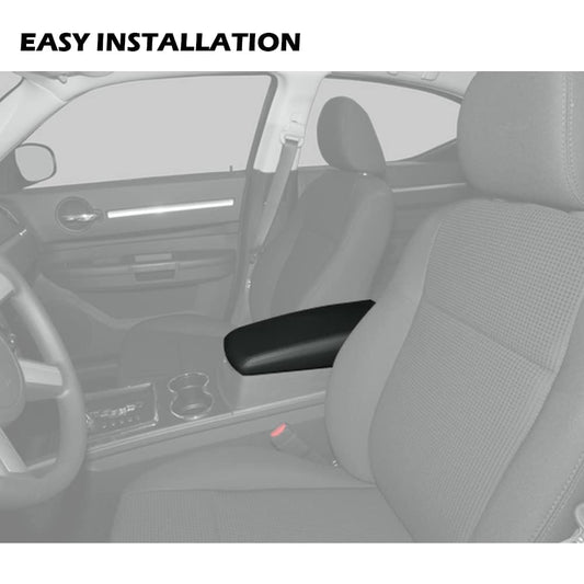 G-PLUS Center Console Cover Compatible with Dodge Charger 2008 2009 2010 Armrest Cover Black Synthetic Leather