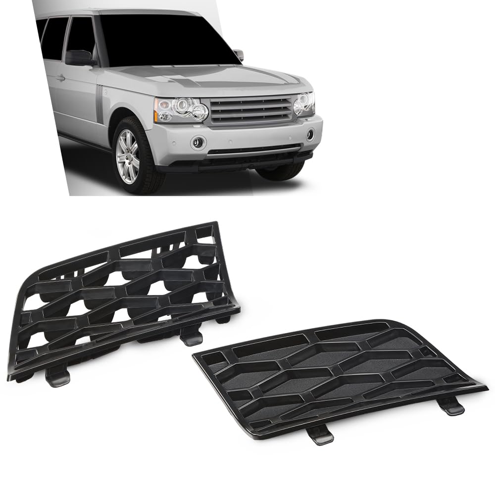 G-PLUS Pair Front Bumper Air Inlet Grill Cover, Compatible with Range Rover L322 4.4L V8 (non-Supercharged) 2006-2009, Not Fit Range Rover Sport models DXB500340PUY, DXB500350PUY