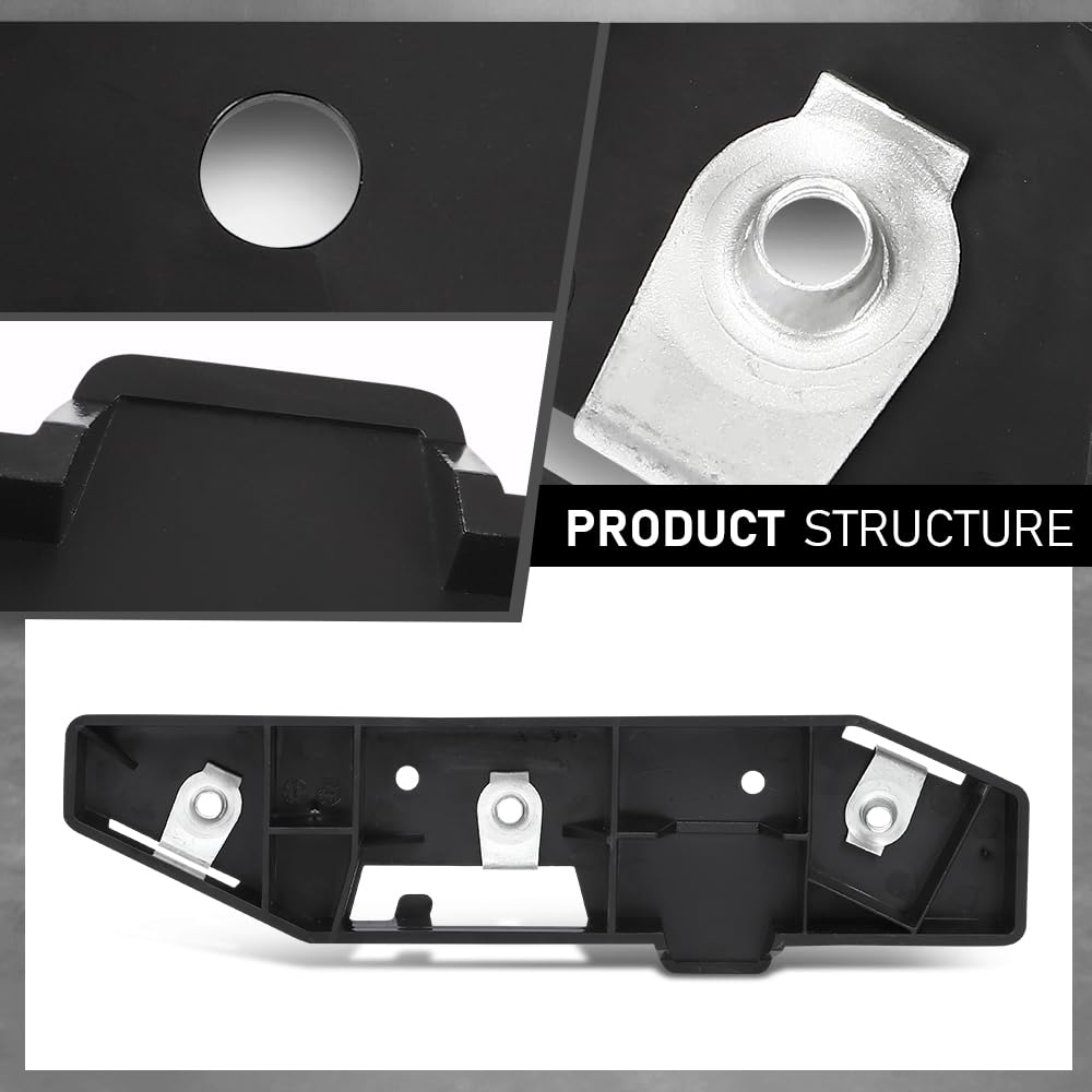G-PLUS Front Left Side Bumper Bracket Retainer Compatible with Ford Edge (submodel: SE, SEL, Sport, Titanium) 2015-2018 FT4Z17C947B, FO1032108 Black