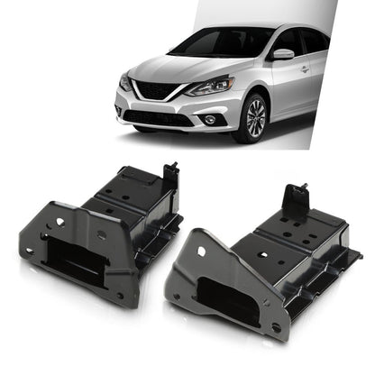 G-PLUS Bumper Bracket Front Left & Right Steel Set Compatible with Nissan Sentra FE+S 2013-2016, Fit Sentra FE+SV 2013-2014, Fit Sentra S, SL, SR, SV 2013-2019