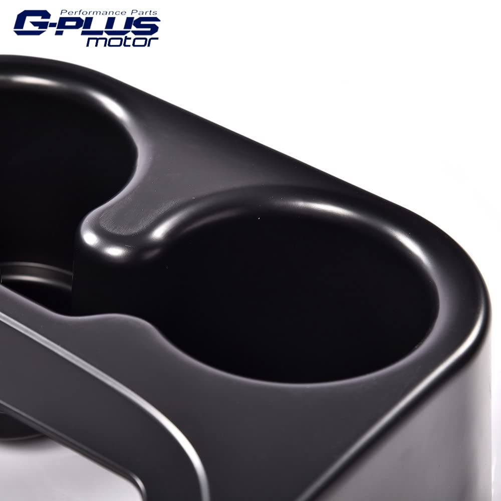 G-PLUS Center Console Cup Holder Compatible with 2003-2012 Dodge Ram 1500 2500 3500 (Non-Sport Interior Package, Non-Laramie) Matte Black ABS