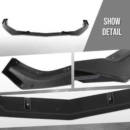 G-PLUS Front Lip Splitter Compatible with Honda Civic Sedan 4-Door 2016 2017 2018 2019 2020, Not Fit Coupe or Hatchback Models Glossy Black