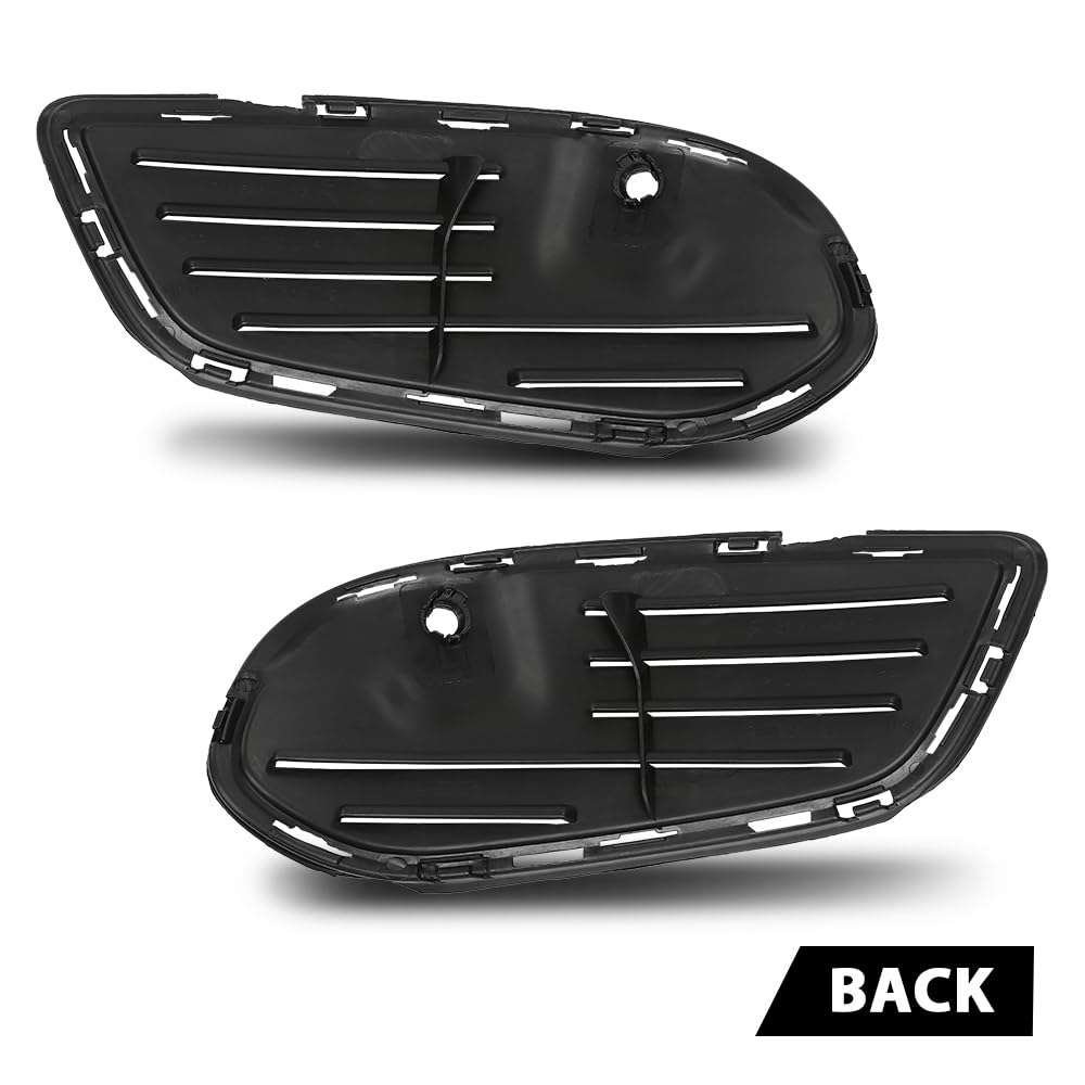G-PLUS Front Bumper Fog Grille Cover Compatible with Benz C-Class W205 2015-2018,Fit Benz C300 (4Matic, Base) 2015-2018 2058854123, 2058854023
