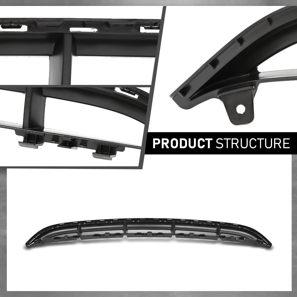 G-PLUS Front Bumper Lower Center Grille Cover Vent Trim, Compatible with Audi Q7 S-Line 2010-2015, 4L0807683C, 4L0807683E01C