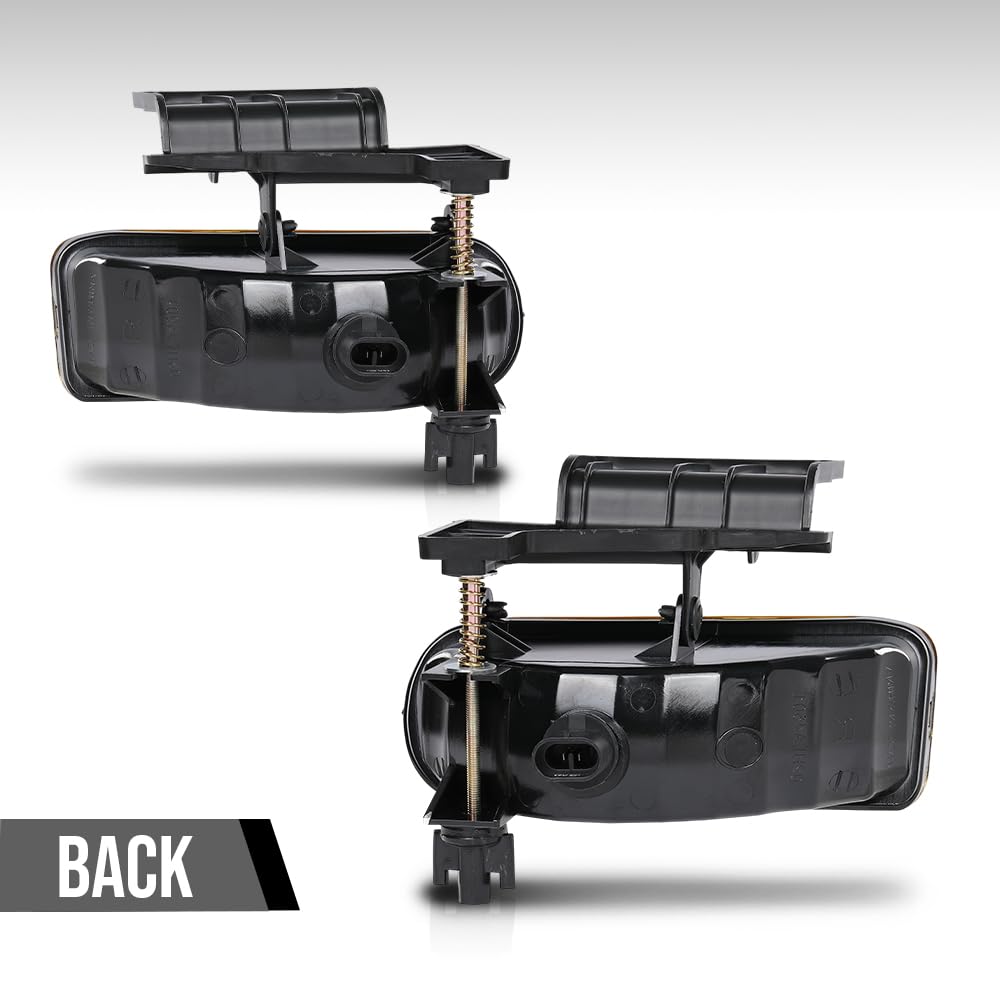 G-PLUS Front Bumper Fog Lights Compatible With GMC Sierra 1999-2002/Compatible With Yukon XL 2000-2006 Pickup Truck,Driver& Passenger Fog Lamps (Yellow lens)