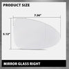 G-PLUS Mirror Glass Passenger Right Side Compatible with Porsche Macan 2015 2016 2017 2018 2019 2020 2021 95B857522J White