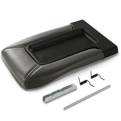 G-PLUS Center Console Lid Repair Kit Compatible with Chevy Silverado Suburban Tahoe Sierra Yukon 1999-2007 GM Part 19127364 19127365 19127366 Lid Arm Rest Latch Dark Gray