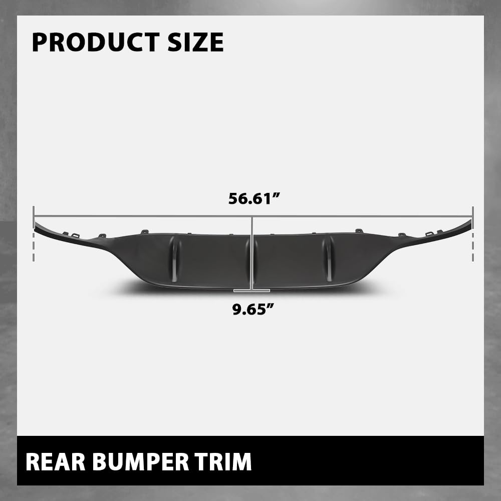 G-PLUS Rear Bumper Molding Trim Compatible with Benz C300 C400 2015-2018 For Models With AMG Styling Package 2058857338, MB1193100