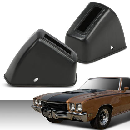 G-PLUS Bench/Bucket Belt Retractor Covers Compatible with A-body Chevelle GTO 442 GS 1967-1972/Fits Monte Carlo 1969-1972 and Grand Prix 1970-1972 Front
