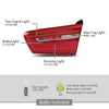G-PLUS LED Rear Right Inner Tail Light Rear Brake Lamp, Compatible with Audi A6 C7 2012-2015, Only Fit the Saloon/Sedan Models, Passenger Side, 4G5945094B, 4GD 945 094