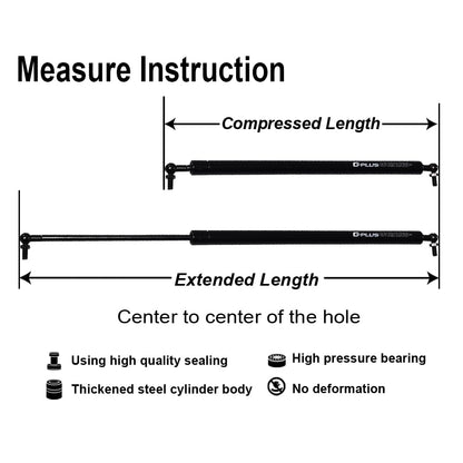 G-PLUS Gas Hood Struts Compatible with Chevy Trailblazer 2003-2006,Fit Chevy Trailblazer EXT 2002-2006,Fit GMC Envoy Gas Shock Lift Supports Pack Black