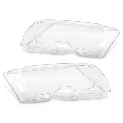 G-PLUS Headlight Lens Cover Compatible with BMW E46 3-Series 2DR 1999-2003 Fit BMW M3 Pre-Facelift 2-Door 2001-2006 Left & Right Pair Front Headlamp Lens Cover Clear