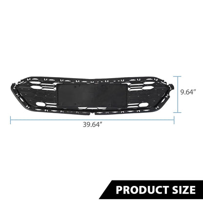 G-PLUS Honeycomb Grille Mesh Assembly Compatible with Chevy Cruze 2016-2018 Black Covers Automotive Car Front Bumper Lower