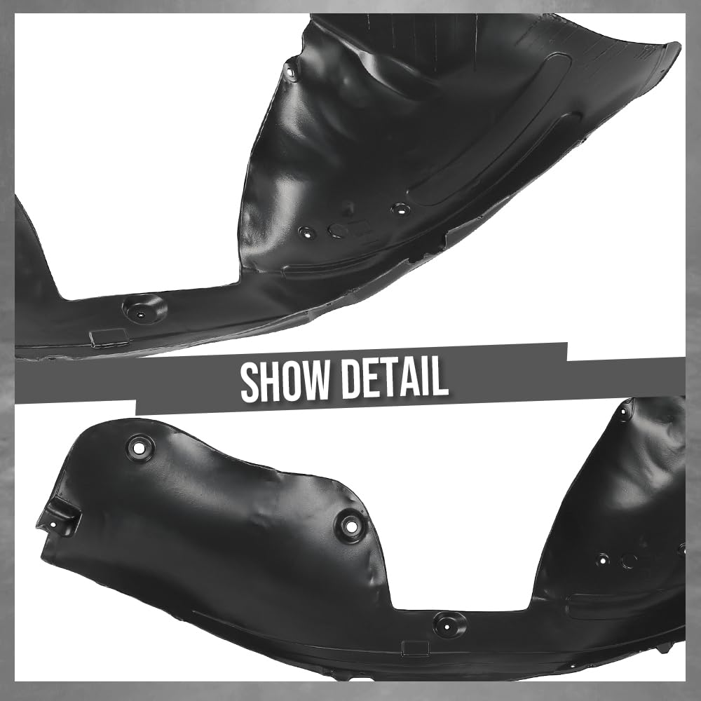 G-PLUS Front Fender Liner Set Left Right Side Compatible with Honda HR-V 1.8L 2019-2022 74100T7WA20, 74150T7WA20 Black