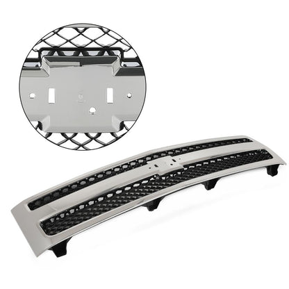 G-PLUS Chrome Truck Grill Compatible with Chevy Silverado 1500 Hybrid 2009-2013/Fit Silverado 1500 XFE 2010-2013/Fit Silverado 1500 LS LT LTZ WT 2007-2013 25810707 19303978 Front Bumper Grille Insert